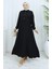 Aerobin Kumaş Yelek Elbise Ikili Takım 2142-04 Siyah 1