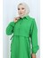 Keten Yelek Elbise Ikili Takım 2141-09 Zümrüt Yeşili 4