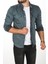 Slim Fit Pamuklu Cepli Kot Gömlek Çıtçıtlı Uzun Kollu Spor Gömlek 2502503 4