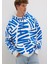 Mavi Baskılı Kapüşonlu Sweatshirt 0610121-620 1
