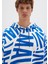 Mavi Baskılı Kapüşonlu Sweatshirt 0610121-620 5