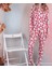 Çilek Desen Kız Garson Düğmeli Pijama Takımı 7