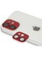 iPhone 11 Pers Alüminyum Kamera Lens - KIRMIZI-(5796) - CHT8185-2705 1
