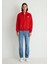 Mavi Logo Baskılı Yarı Fermuarlı Kırmızı Sweatshirt 1S10179-86417 2