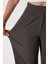 Likra Serisi Move Çift Düğmeli Esnek Antrasit Palazzo Pantolon 4