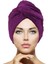 1 Adet Mor Mikrofiber Düğmeli Lastikli Banyo Pilaj Havuz Saç Bonesi Saç Havlusu 1