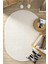Beyaz Oval Dokuma Halı Salon Oturma Odası Yatak Odası Koridor Yolluk Halısı Beyaz Oval 1