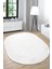 Beyaz Oval Dokuma Halı Salon Oturma Odası Yatak Odası Koridor Yolluk Halısı Beyaz Oval 7