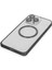 iPhone 15 Pro Max Kılıf Metal Bumper Magneticsafe Kapak - SIYAH-(5796) - CHT4238-1174 5