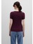Bordo Basic Tişört 1613081-70434 5