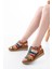 731-204 Multi Hakiki Deri Dolgu Topuklu Günlük Kadın Sandalet 2