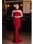 Straplez Peplum Detay Taşlı Uzun Balık Abiye ABU5131 1