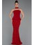Straplez Peplum Detay Taşlı Uzun Balık Abiye ABU5131 2