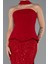 Straplez Peplum Detay Taşlı Uzun Balık Abiye ABU5131 4