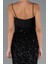Askılı Midi Pul Payet Gece Elbisesi ABK2429 4