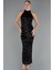 Halter Yaka Midi Pul Payet Abiye Elbise ABU5247 1