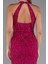 Halter Yaka Bacak Dekolteli Uzun Simli Abiye ABU5213 5