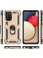 Samsung Galaxy A02S Kılıf Sofya Yüzüklü Silikon Kapak - GOLD-(5796) - BKS4614-8723 3