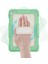 iPad 5 Air 9.7 Kılıf Strap New Tablet Kapak - YEŞIL-(5796) - AGT5980-5816 3