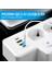 Ab Fiş Çıkış Power Strip Duvar Soketi Genişletme Fişi Pd Qc3.0 Hızlı Şarj Multitap USB Şarj Anahtarları (Beyaz) (Yurt Dışından) 2
