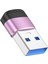 USB 3.0 - C Tip C Adaptörü 10GBPS Veri Iletimi Hızlı Şarj Adaptörü iPhone 15 Xiaomi Huawei Aksesuarları Pembe (Yurt Dışından) 1