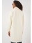 Kadın Krem Kaşe Kaban – %100 Polyester, Uzun Kollu, Düz Desen, Şık ve Sıcak Kışlık Dış Giyim 10