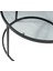 Startis Yuvarlak Orta Sehpa – Siyah Temperli Cam ve Metal Ayaklı, 60x60x45 cm, Minimalist Salon Dekoru 10