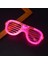 Pembe LED Işıklı Parti Gözlüğü - Neon Glow Şerit Gözlük 3 Modlu 5