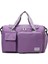 Katlanabilir Büyük Kapasiteli Seyahat Spor Çantası El Çantası Spor Salonu Hafta Sonu Çantası Ayakkabı Bölmeli-Mor (Yurt Dışından) 1