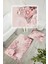 Dijital Baskı Pembe Gül Desen Kaymaz Taban 2li Set Banyo Paspası Klozet Takımı (50x60cm-60x100cm) 3