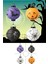 Halloween 20 cm LED Işıklı Iskelet Desenli Siyah Renk Kağıt Japon Feneri 3