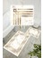 Dijital Baskı Mermer Desenli Kaymaz Taban 2li Set Banyo Paspası Klozet Takımı (50x60cm-60x100cm) 2