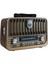 RT-878 Bluetooth (El Feneri) Fm-Usb-Tf-Aux Şarjlı Nostaljik Radyo 1