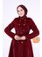 Çıt Çıt Düğme Detay Kaban 70035 Bordo 4