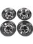 4pcs Golf Arabası Ss Hub Kapak Ezgo Kulübü Arabası Yamaha Hub Kapakları 8 Inç Krom Gümüş Kaplama Hubcaps (Yurt Dışından) 2