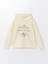 Lcw Kids Bej Kapüşonlu Kız Çocuk Kalın Sweatshirt 3