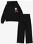 Lcw Kids Siyah Kapüşonlu Kız Çocuk Eşofman Takım 3