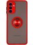 Samsung Galaxy A04S Kılıf Montreal Yüzüklü Silikon Kapak - KIRMIZI-(5796) - MCT7300-8119 1