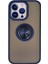 iPhone 15 Pro Kılıf Montreal Yüzüklü Silikon Kapak - LACIVERT-(5796) - MCT4905-7052 1