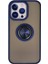 iPhone 13 Pro Kılıf Montreal Yüzüklü Silikon Kapak - LACIVERT-(5796) - MCT9563-8314 1