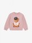 Lcw Kids Pembe Bisiklet Yaka Baskılı Uzun Kollu Kız Çocuk Sweatshirt 1