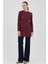 Bordo Düğme Detaylı Çizgili Triko Tunik 8132A 3