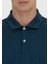 Petrol Düz Polo Yaka %100 Pamuk T-Shirt 4