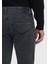 Antrasit Düz Slim Fit Denim Pamuk Karışımlı Pantolon 4