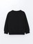 Lcw Kids Siyah Bisiklet Yaka Kız Çocuk Kalın Sweatshirt 2