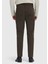 Haki Düz Dokuma Slim Fit Casual Pamuk Karışımlı Pantolon 4
