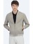 Vizon Regular Fit Dik Yaka Casual Dokuma Mont 1