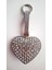 Lüks Hediyelik Zirkon Taşlı Nazar Boncuklu Gümüş Kalp Anahtarlık - Çanta Süsü 14,5 cm 1