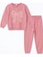 Lcw Kids Pembe Bisiklet Yaka Uzun Kollu Baskılı Kız Çocuk Sweatshirt ve Eşofman Alt 2'li Takım 1