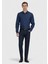 Lacivert Düz Slim Fit Denim Pamuk Karışımlı Pantolon 1